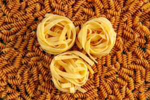 Raw italian pasta