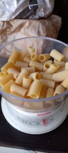 Un cooked Rigatoni Pasta